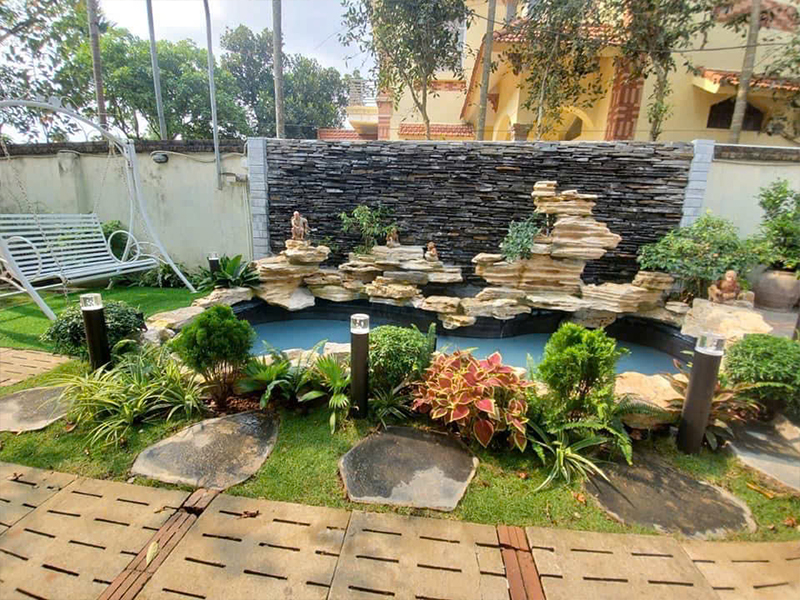 Thi công hồ cá Koi ngoài trời