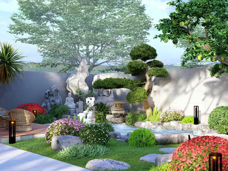 Thi công hồ cá Koi